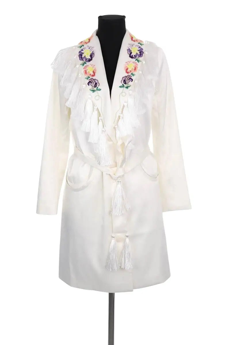 Manteau Manoush Blanc en Synthétique, taille S - Seconde Main