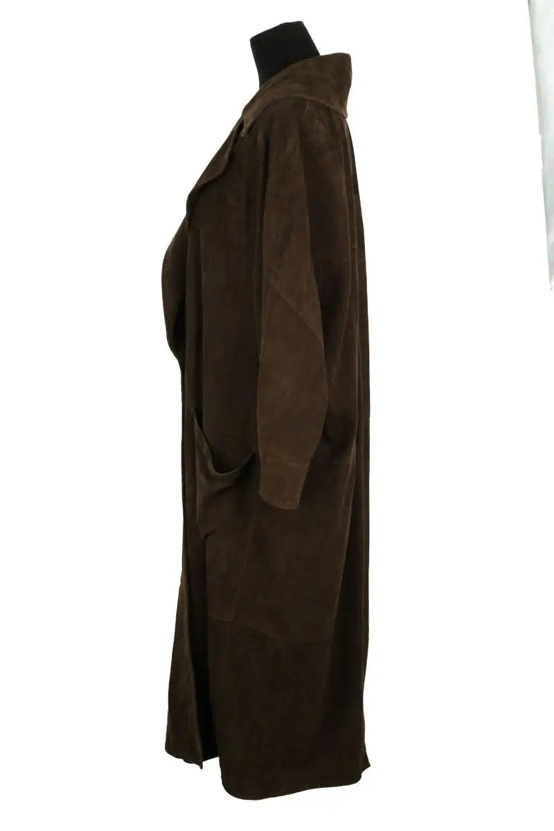 Manteau Marina Rinaldi Marron en Daim