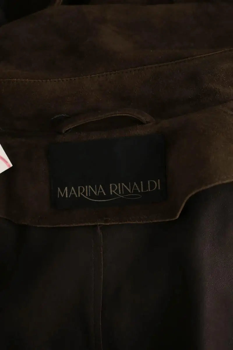 Manteau Marina Rinaldi Marron en Daim
