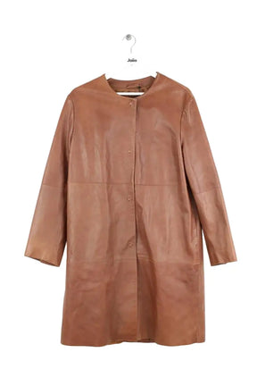 Manteau Max Mara Marron en Cuir, taille XL - Seconde Main