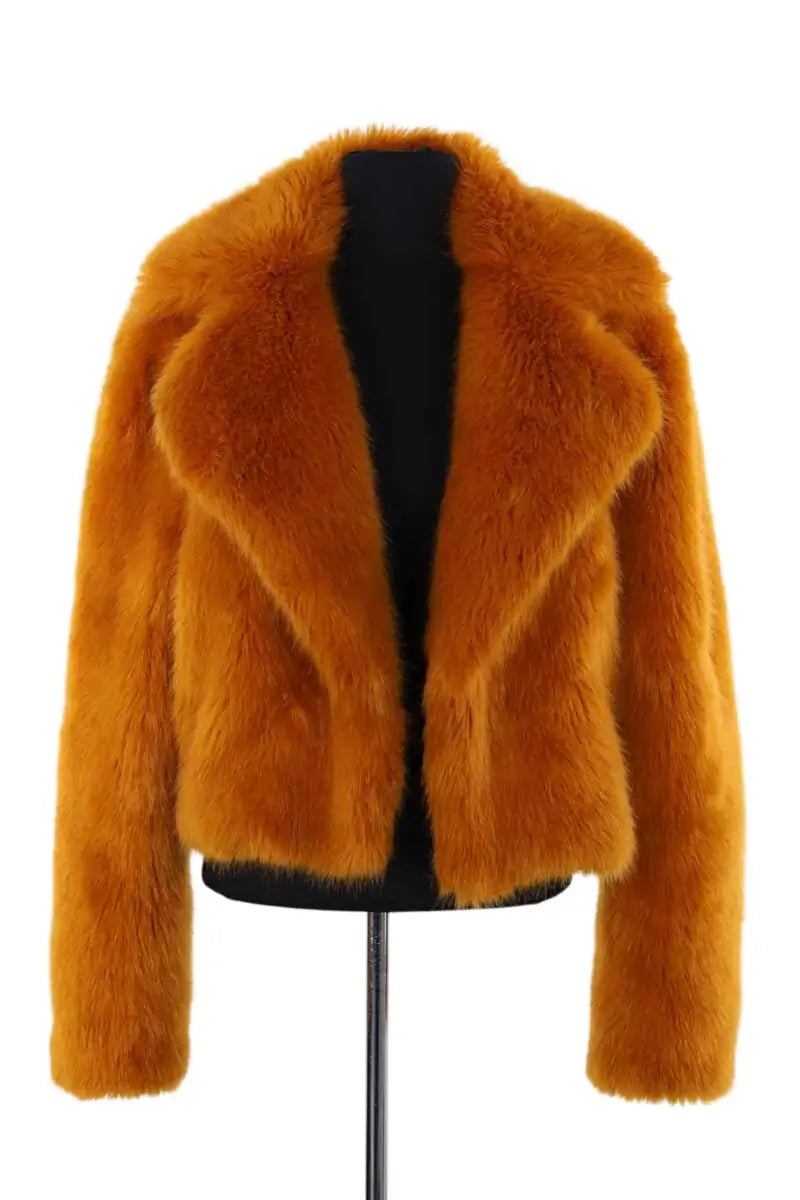 Manteau Michael Kors Orange en Fausse fourrure, taille M - Seconde Main