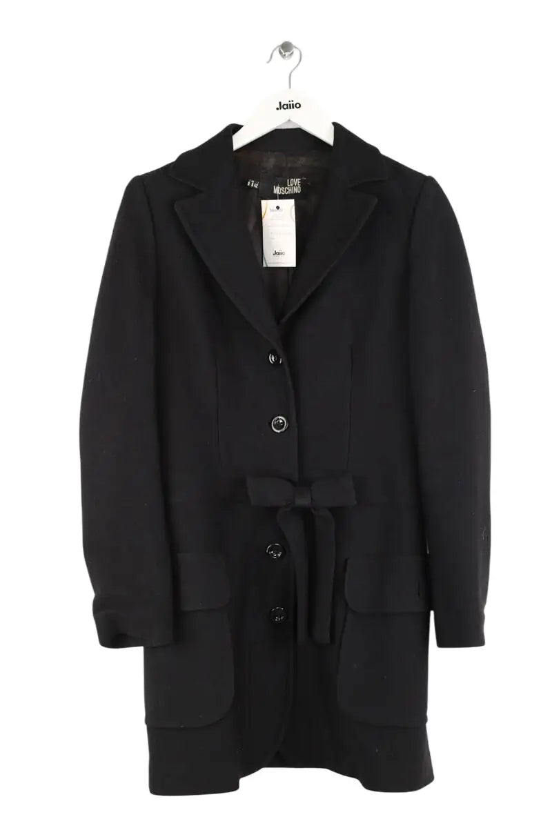 Manteau Moschino Noir en Laine, taille M - Seconde Main