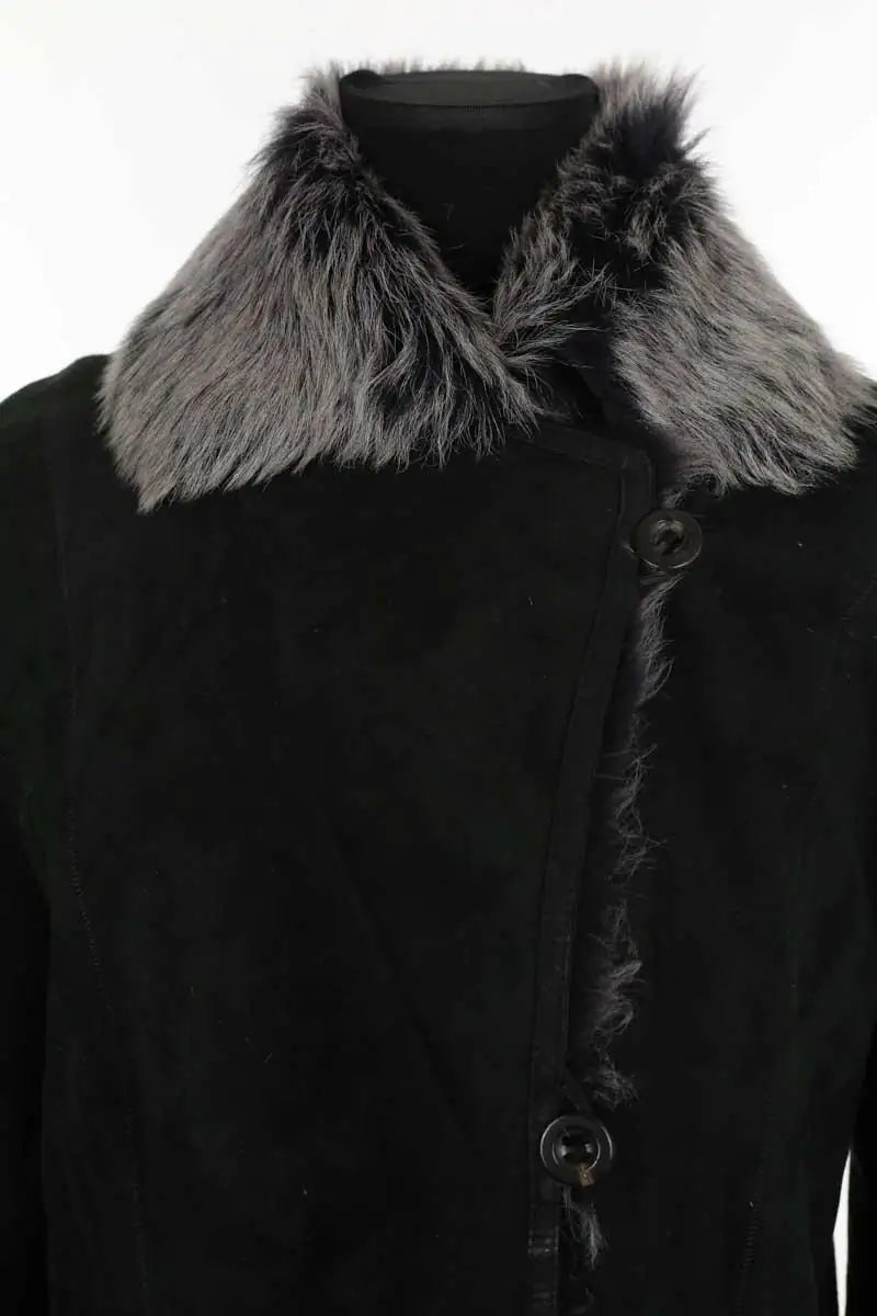 Manteau Other Brand Evian Noir en Daim