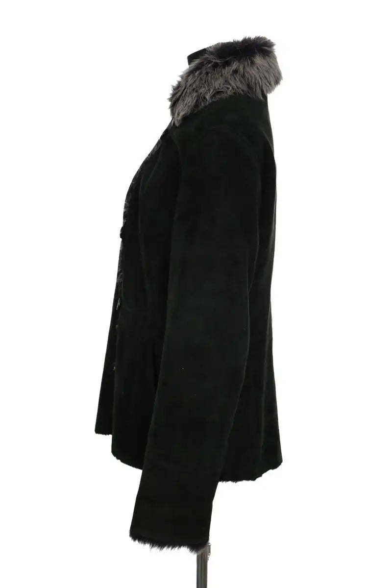 Manteau Other Brand Evian Noir en Daim