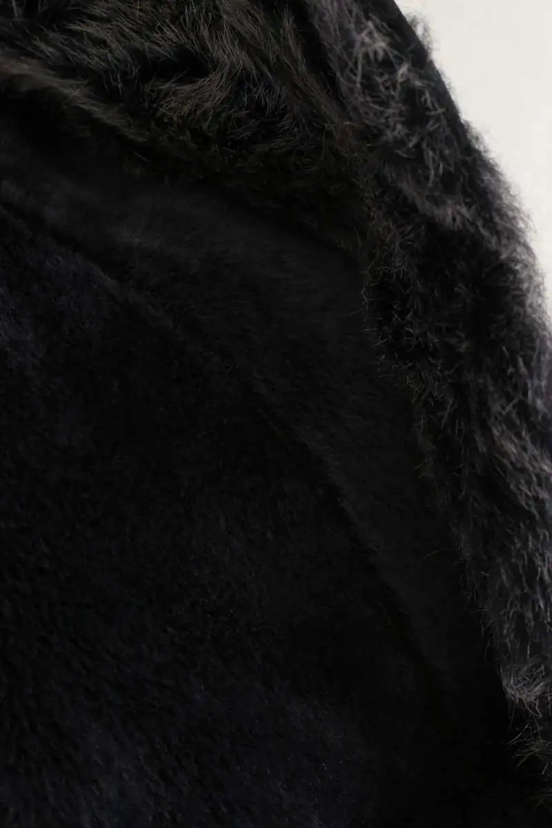 Manteau Other Brand Evian Noir en Daim