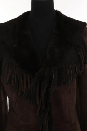 Manteau Other Brand Marron en Daim