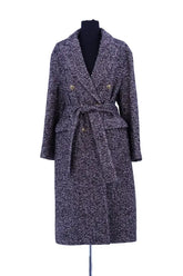 Manteau Pinko Anthracite en Laine, taille S - Seconde Main