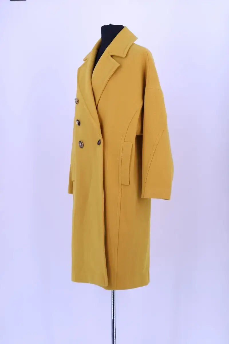 Manteau Pinko Jaune en Laine
