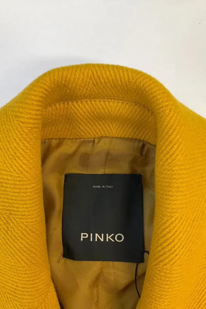Manteau Pinko Jaune en Laine