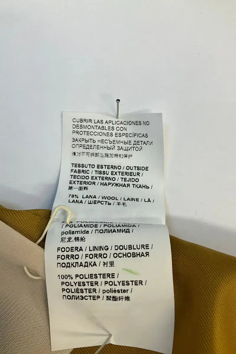 Manteau Pinko Jaune en Laine