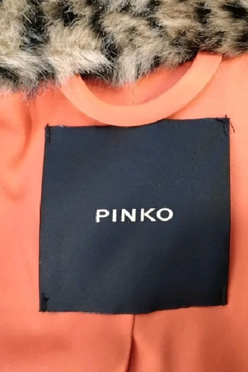 Manteau Pinko Marron en Polyester