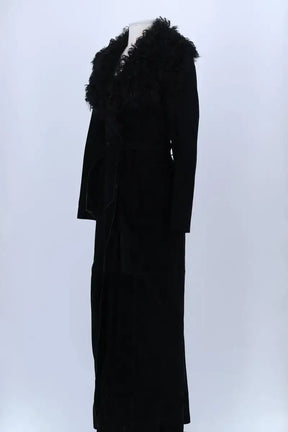 Manteau Plein Sud Noir en Cuir