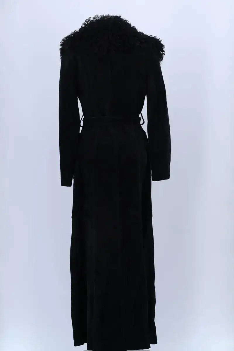 Manteau Plein Sud Noir en Cuir