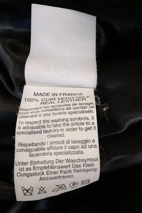 Manteau Plein Sud Noir en Cuir