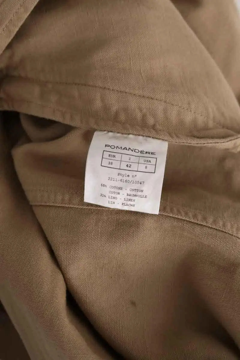 Manteau Pomandère Marron en Coton