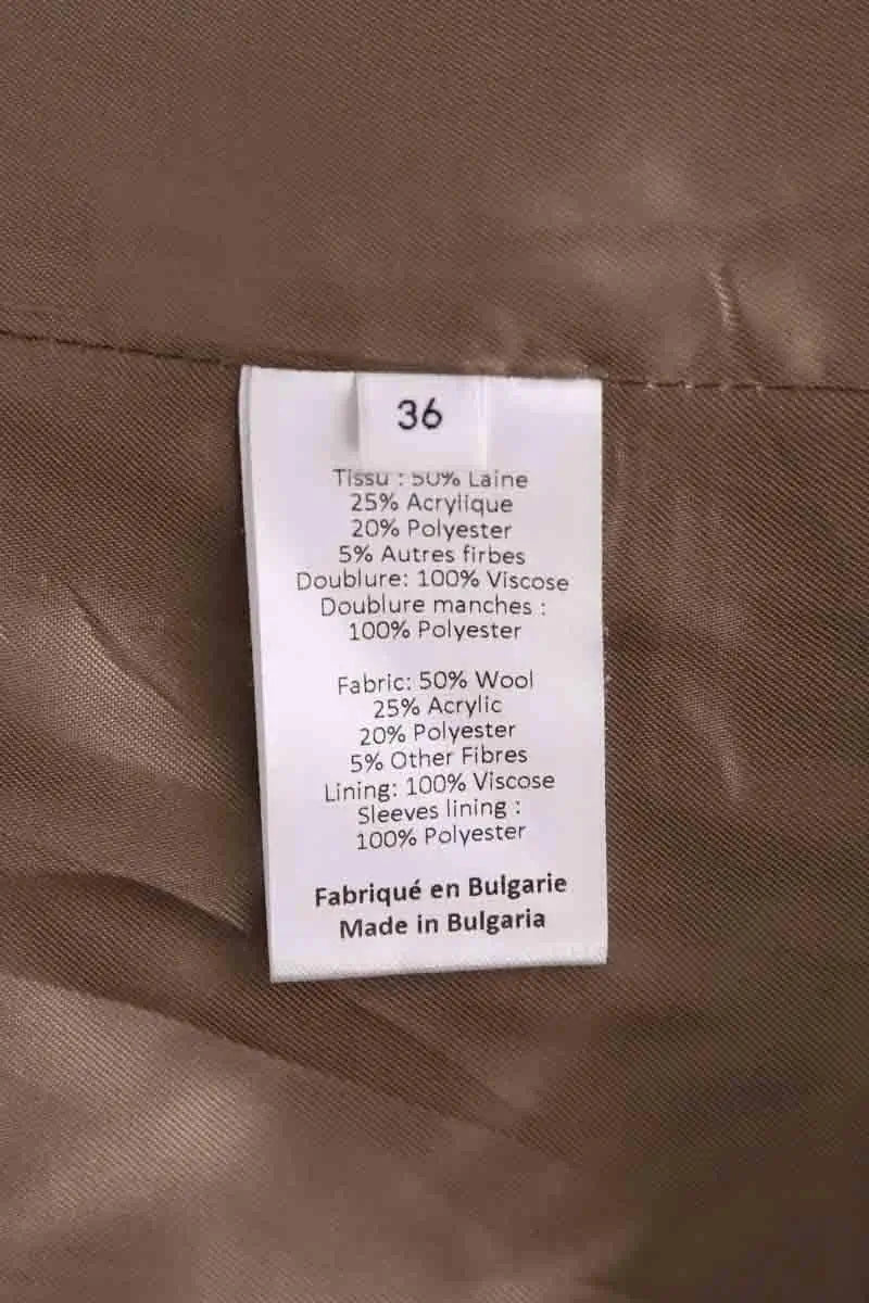 Manteau Roseanna Camel en Laine