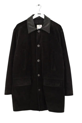 Manteau Saint Laurent Noir en Cuir, taille L - Seconde Main