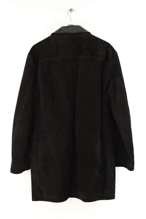 Manteau Saint Laurent Noir en Cuir