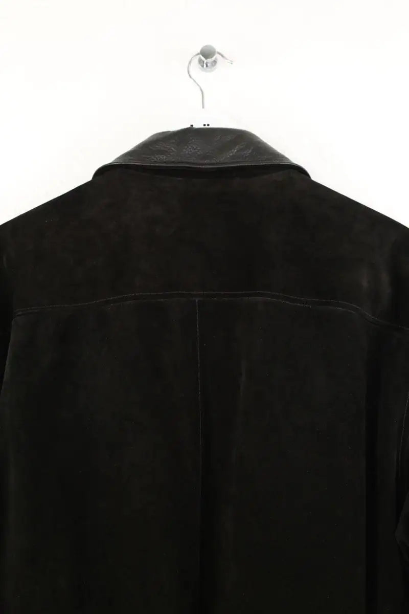 Manteau Saint Laurent Noir en Cuir