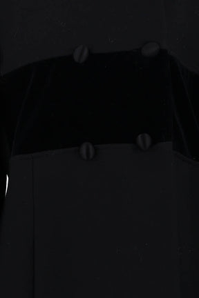Manteau Saint Laurent Noir en Laine