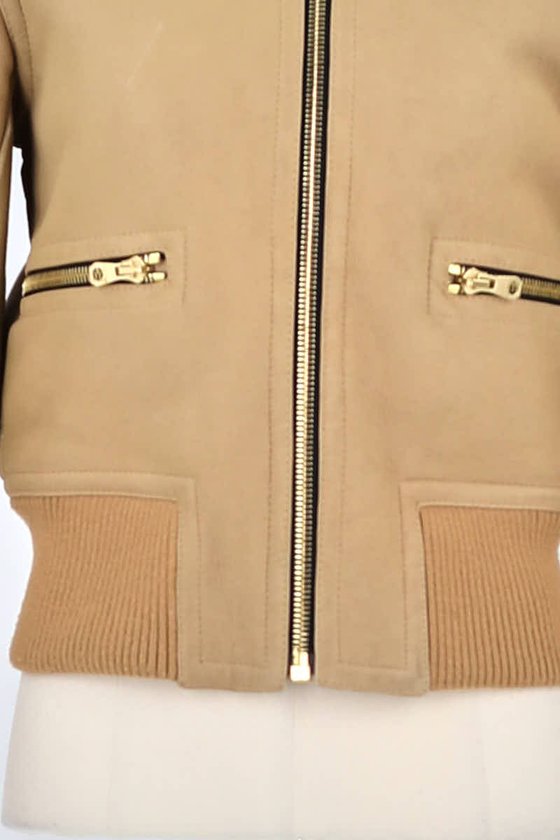 Manteau Sandro Beige en Cuir