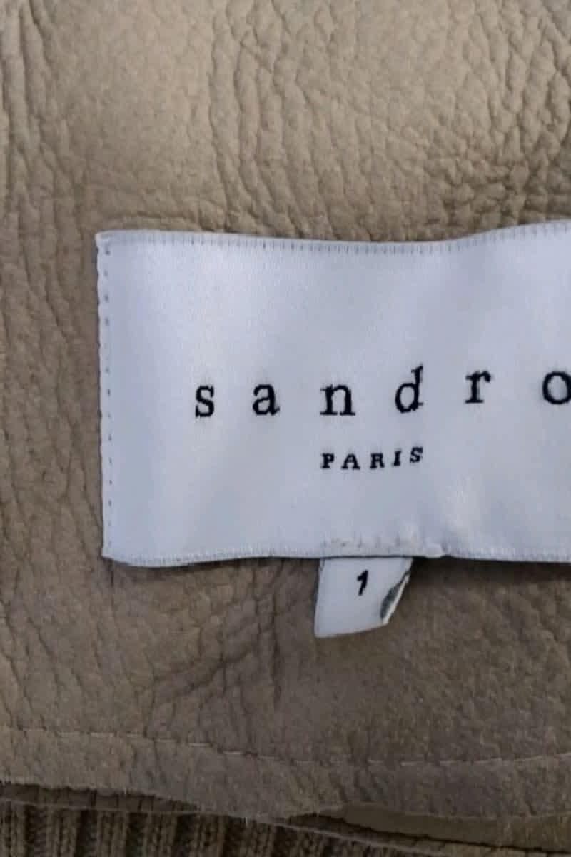 Manteau Sandro Beige en Cuir