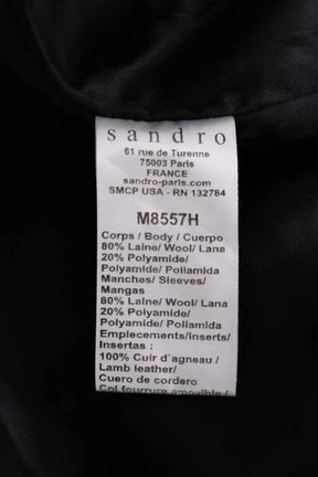 Manteau Sandro Gris en Laine