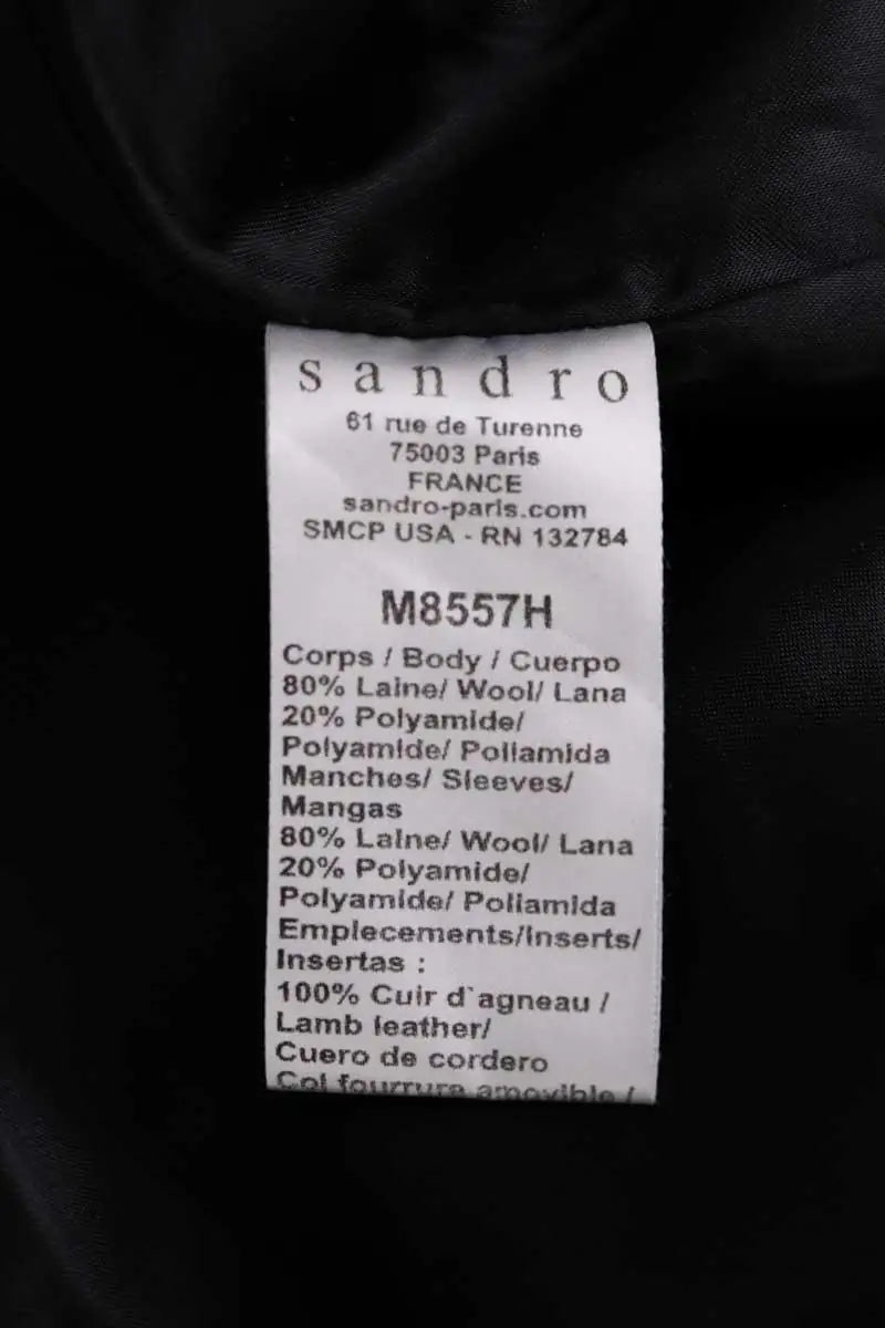 Manteau Sandro Gris en Laine