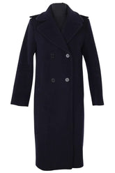 Manteau Sandro Marine en Laine, taille S - Seconde Main