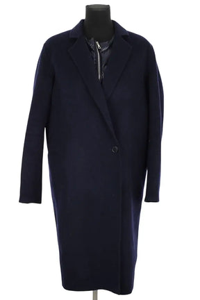 Manteau Sandro Marine en Polyamide, taille L - Seconde Main