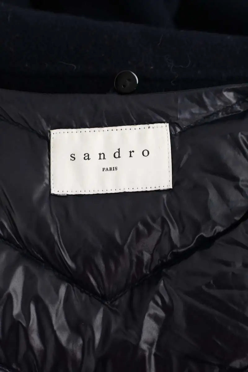 Manteau Sandro Marine en Polyamide