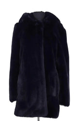 Manteau Sandro Marine en Synthétique, taille M - Seconde Main