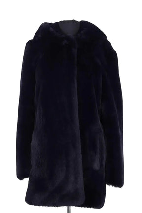 Manteau Sandro Marine en Synthétique, taille M - Seconde Main