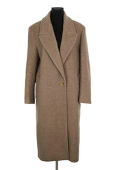 Manteau Sandro Marron en Laine, taille M - Seconde Main