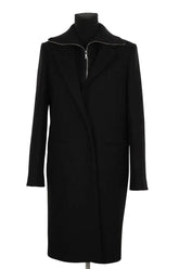 Manteau Sandro Noir en Laine, taille M - Seconde Main