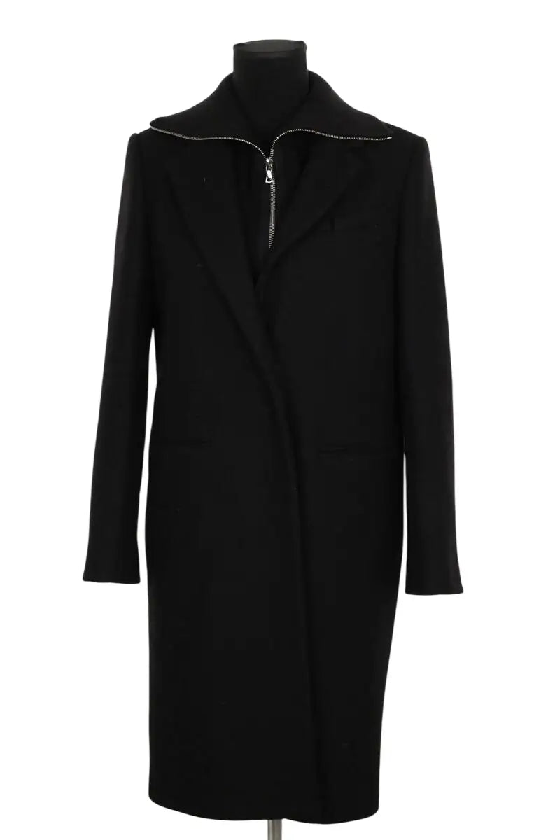 Manteau Sandro Noir en Laine, taille M - Seconde Main