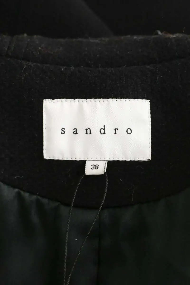 Manteau Sandro Noir en Laine