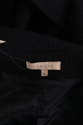 Manteau Sandro Noir en Laine