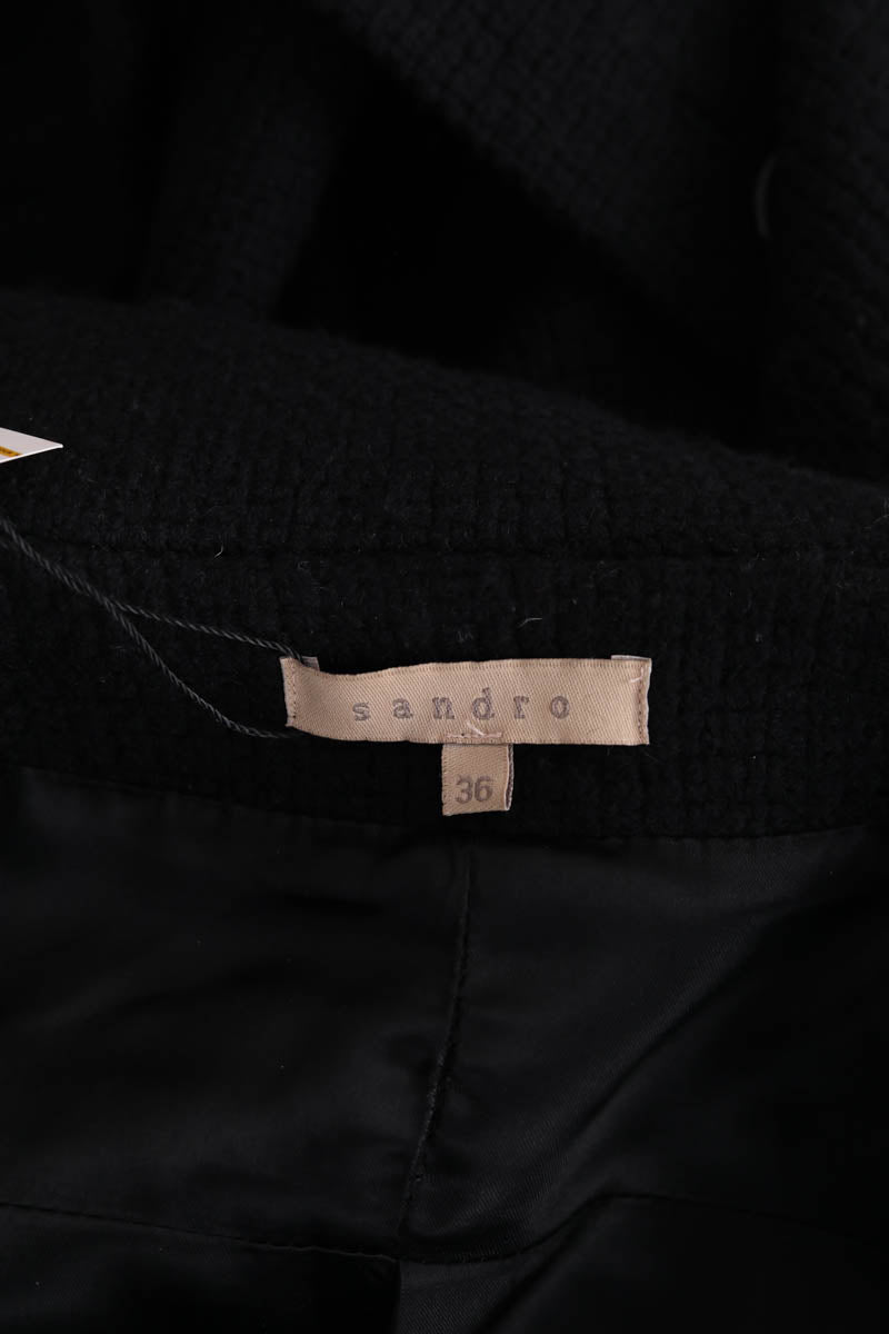 Manteau Sandro Noir en Laine