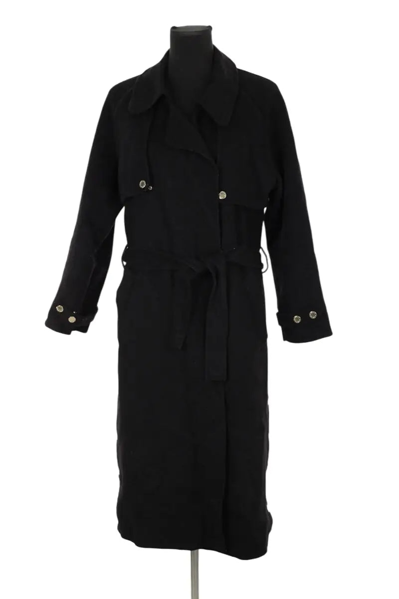 Manteau Sandro Noir en Laine, taille S - Seconde Main