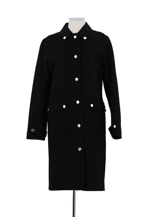 Manteau Sandro Noir en Laine, taille XS - Seconde Main