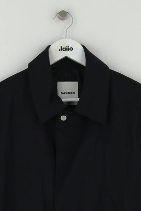 Manteau Sandro Noir en Polyester