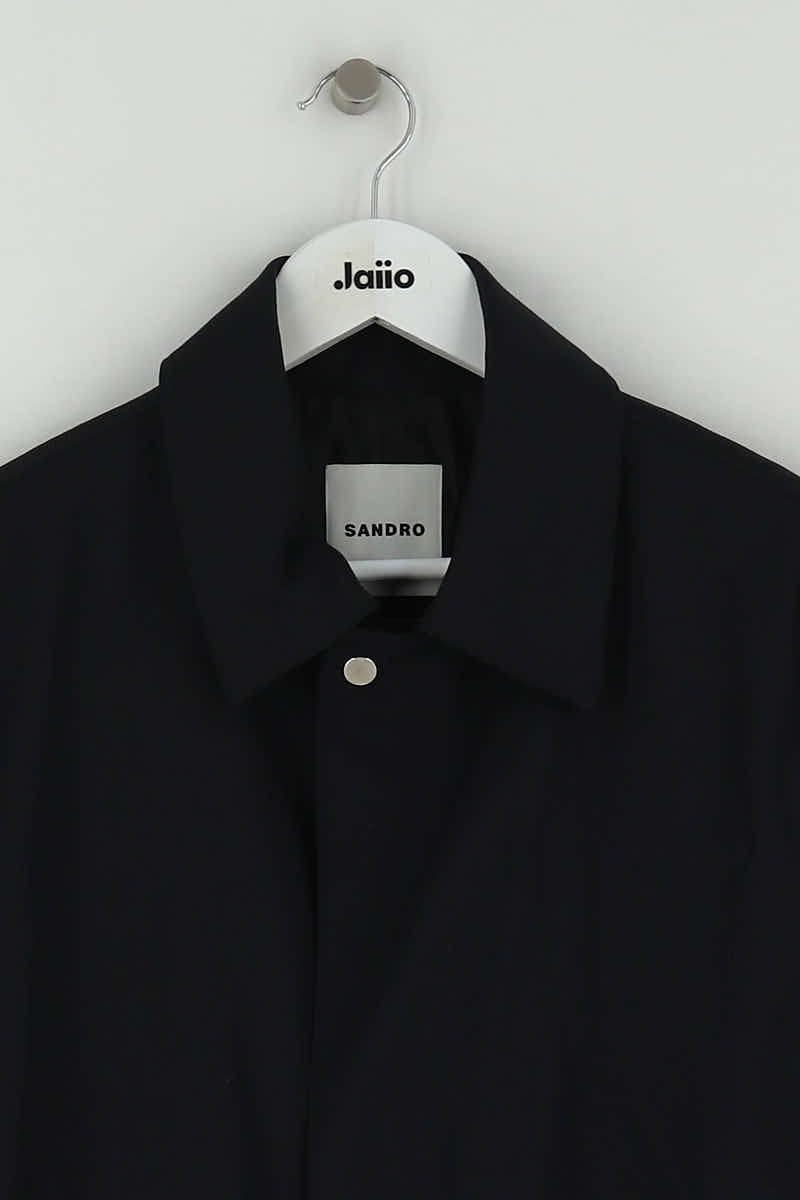 Manteau Sandro Noir en Polyester