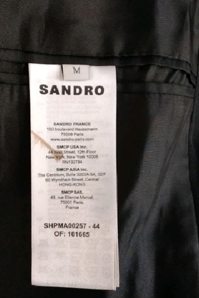 Manteau Sandro Noir en Polyester