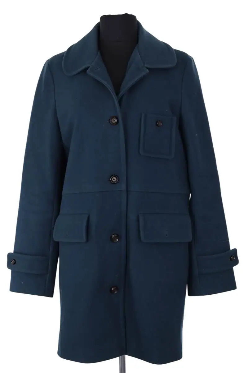 Manteau Sessun Bleu en Laine, taille M - Seconde Main