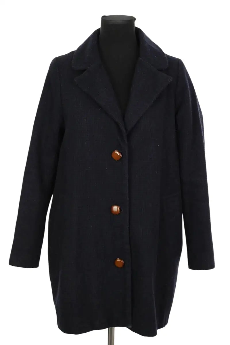 Manteau Sessun Marine en Laine, taille XS - Seconde Main