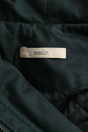 Manteau Sessun Vert en Coton