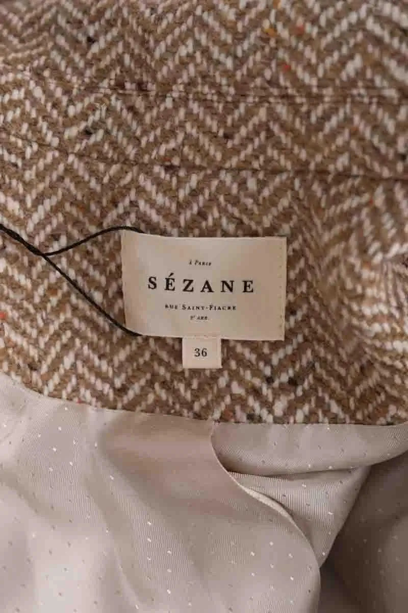 Manteau Sézane Beige en Laine