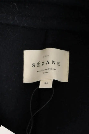 Manteau Sézane Bleu en Laine