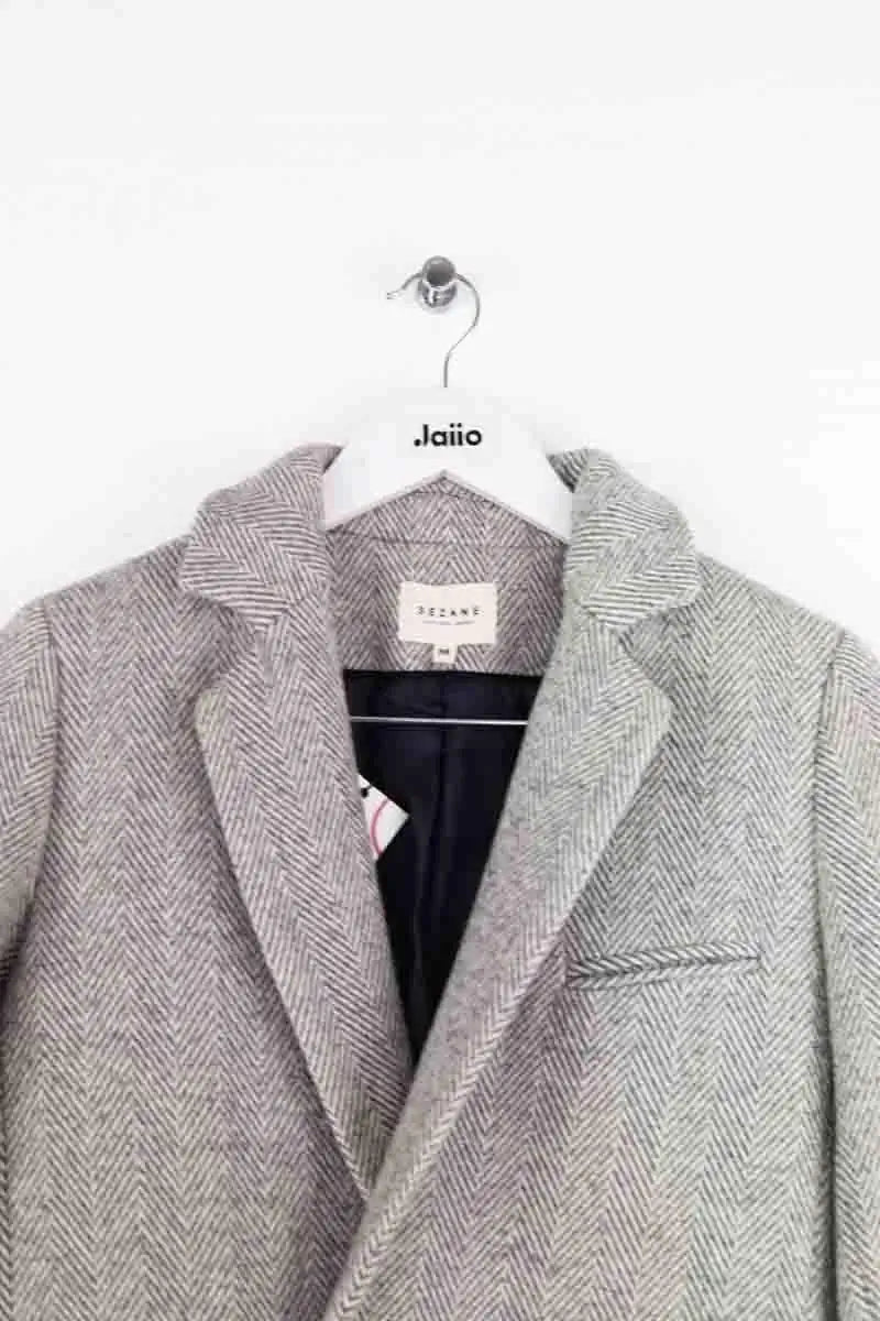 Manteau Sézane Gris en Laine